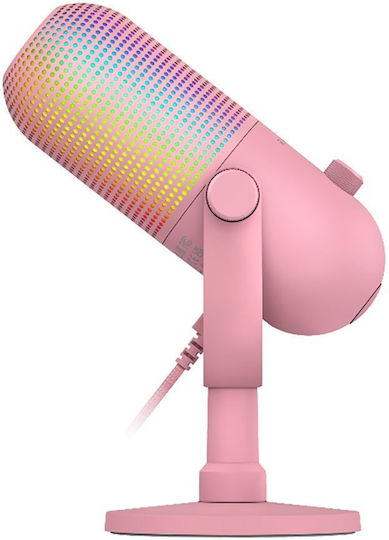 Razer Seiren V3 Chroma Δυναμικό Μικρόφωνο USB Επιτραπέζιο για Φωνητικά σε Ροζ Χρώμα