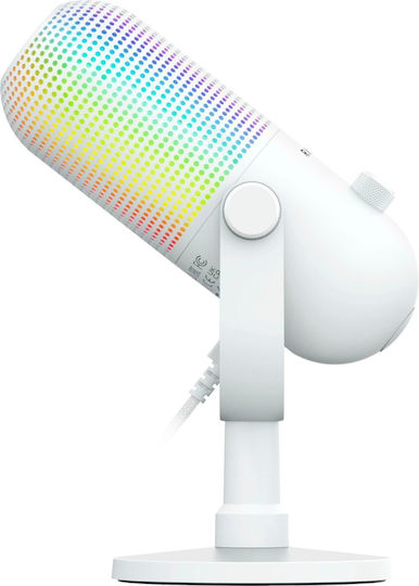 Razer Seiren V3 Chroma Δυναμικό Microfon USB de birou pentru Studio în Culoarea White