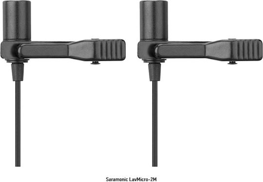 Saramonic Lavmicro 2M Комплект Кондензатор (Малка диафрагма) Микрофон Πέτου, Clip On за Камера в Черен Цвят