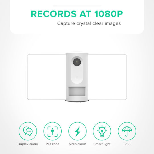 Laxihub F1 IP Κάμερα Παρακολούθησης Wi-Fi Full HD 1080p Αδιάβροχη με Αμφίδρομη Επικοινωνία
