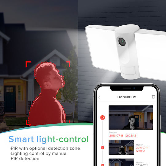 Laxihub F1 IP Κάμερα Παρακολούθησης Wi-Fi Full HD 1080p Αδιάβροχη με Αμφίδρομη Επικοινωνία