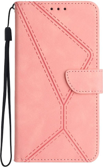 Stitching Embossed Brieftasche Rosa (Moto G85)