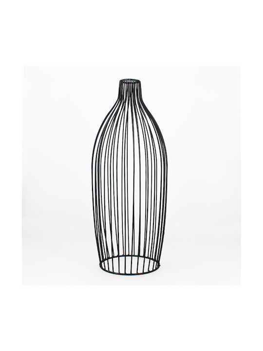 Koart Διακοσμητικό Βάζο Μεταλλικό Μαύρο Φ18xΥ40cm