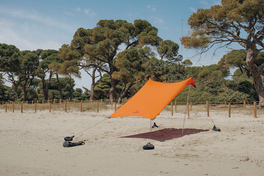 AEΘER Nomad Tents Explorer Beach Shade 4 Individuals People Sicilian Orange 200x200x190cm N01E011115