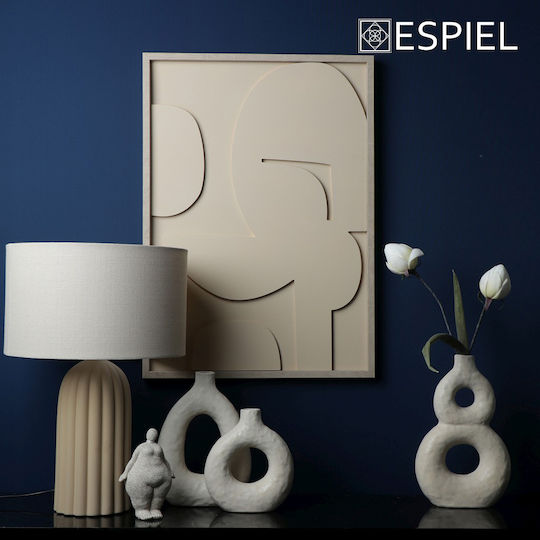Espiel Decorative Vase Beige 20x8x27cm