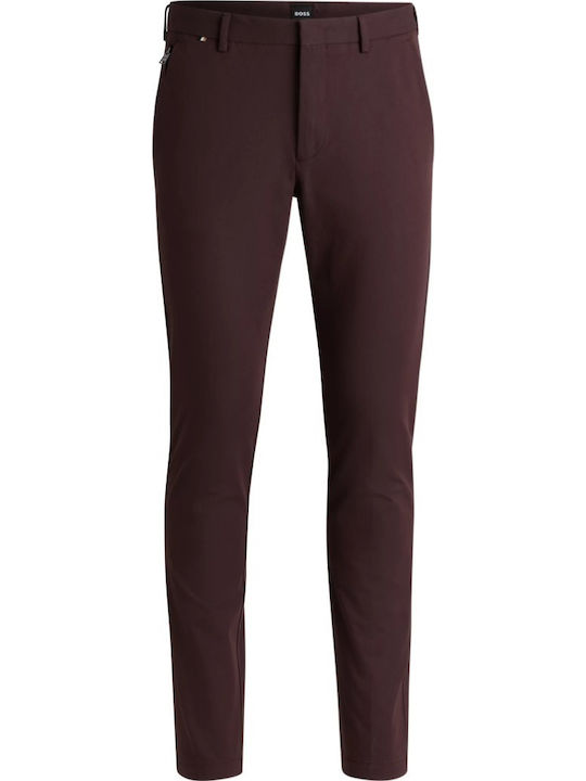 Kaito1_t Trousers Chino Elastic in Slim Fit Bordeaux