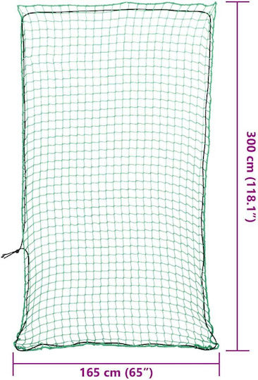 vidaXL Car Luggage Vehicle Cargo Net Green 300x165cm