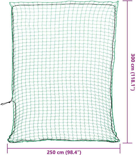 vidaXL Δίχτυ Φορτίου Οχημάτων 300x250cm Πράσινο