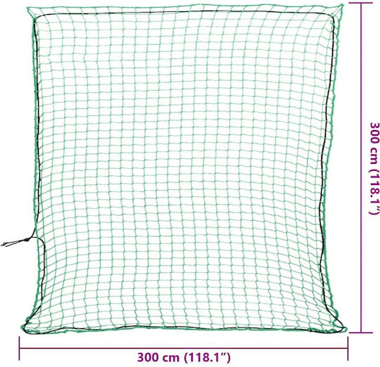 vidaXL Δίχτυ Φορτίου Οχημάτων 300x300cm Πράσινο