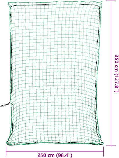 vidaXL Δίχτυ Φορτίου Οχημάτων 350x250cm Πράσινο