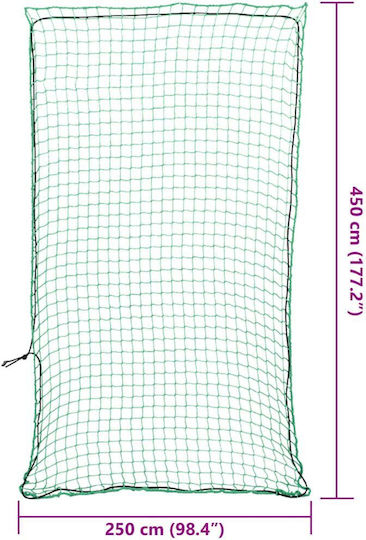 vidaXL Δίχτυ Φορτίου Οχημάτων 450x250cm Πράσινο