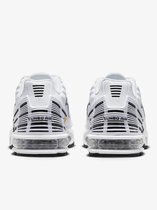 Air Max Plus 3 Kids Sports Shoes Running with Laces White / Chile Red / Black
