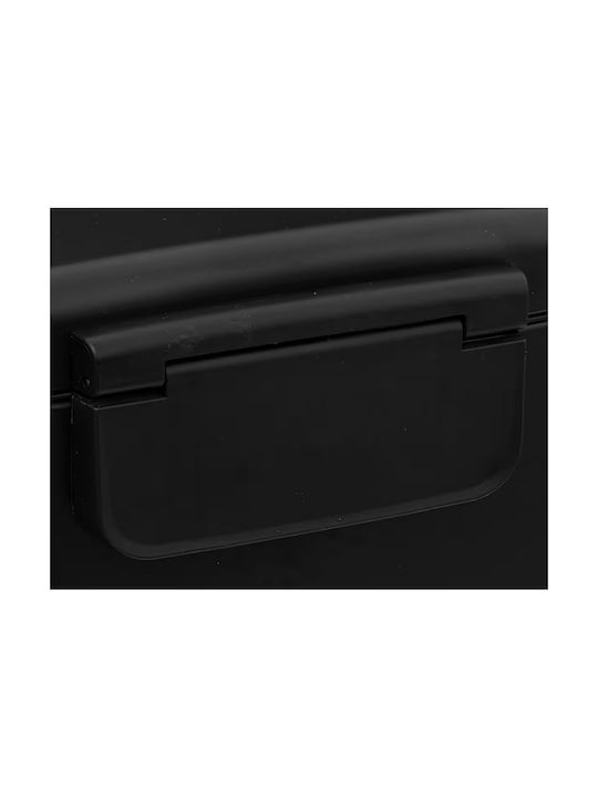 5Five Waste Bin Waste Metallic with Pedal Black 20lt 1pcs