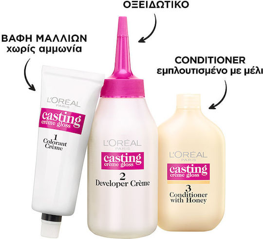 L'Oreal Paris Casting Creme Gloss Vopsea Temporară de Păr Fără Amoniac 200 Ebony Black 48ml