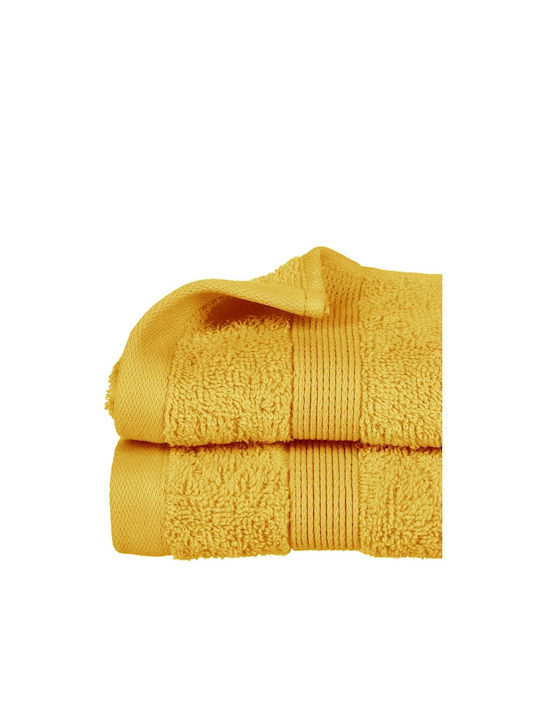 Atmosphera Handtuch 30x50εκ. Gelb Gewicht 450gr/m²