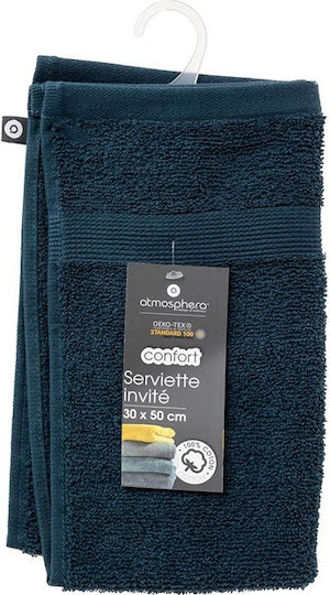 Atmosphera Handtuch 30x50cm Aegean Blau Gewicht 450gr/m²