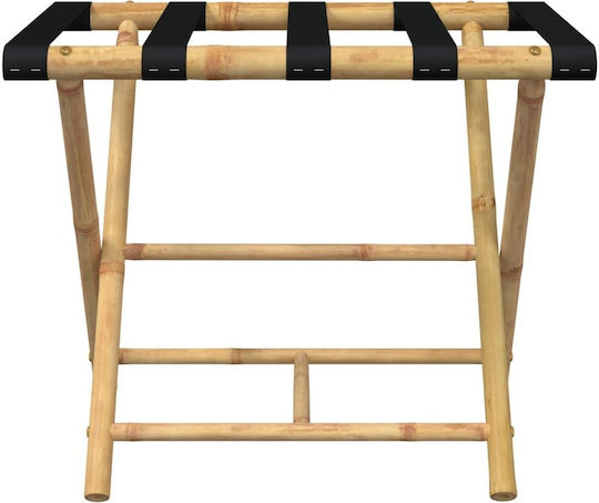 vidaXL Wooden Foldable Hotel Luggage Rack Brown with Dimensions 62x42xH50.5cm Foldable