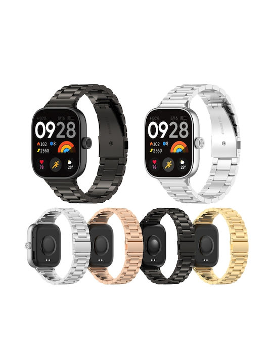 Armband Rostfreier Stahl Schwarz (Xiaomi Redmi Watch 4/5/Smart Band 8/9 Pro)