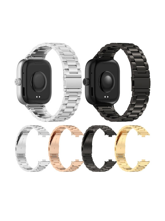 Armband Rostfreier Stahl Schwarz (Xiaomi Redmi Watch 4/5/Smart Band 8/9 Pro)