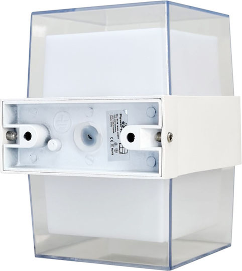 Powertech Aplica de exterior montată pe perete LED IP65 14W cu Alb Rece Lumină 10.5x9.5x13εκ.