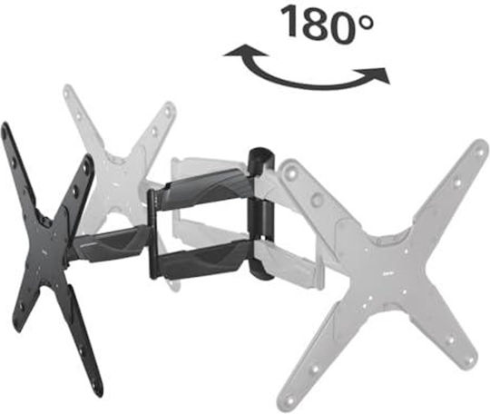 HAMA 00220828 Wall Mounted TV Mount With Extension Arm Up To 165" And 35kg Black