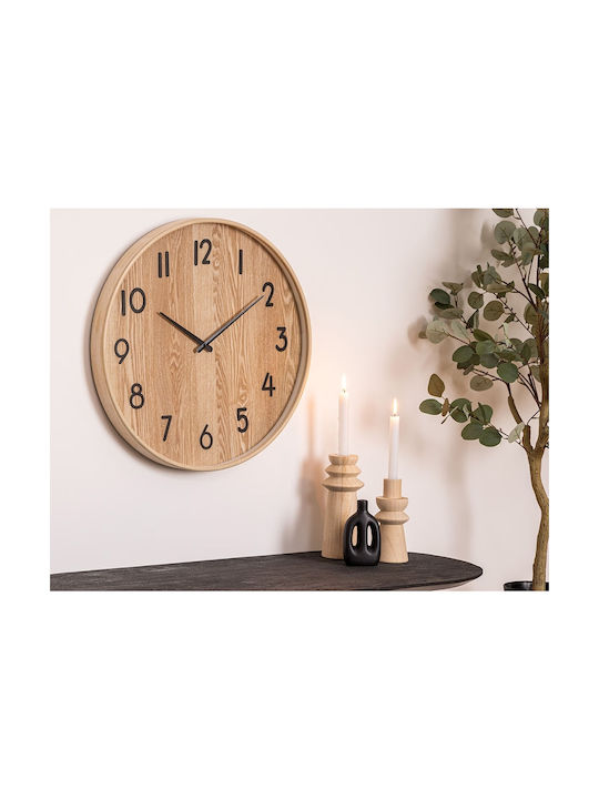 Atmosphera Ivana Silent Wooden Black Wall Clock Ø55cm