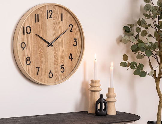 Atmosphera Ivana Ceas Silent De Perete Din Lemn Negru Ø55cm