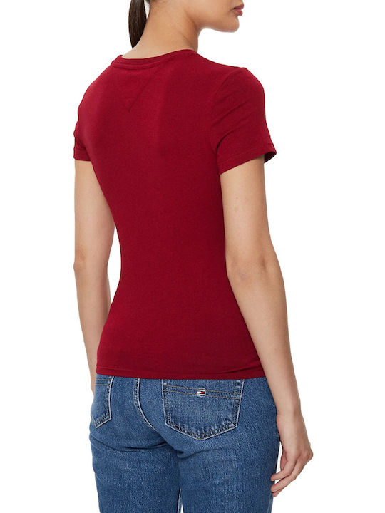 Tommy Hilfiger Damen T-shirt Bordeaux