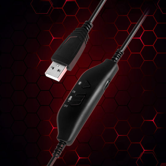 Kruger & Matz GH-50 Надушници Геймърски слушалки с връзка USB Черен