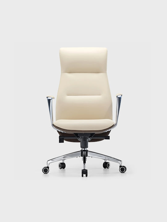 Reclining Office Chair with Fixed Arms White Eureka Ergonomic