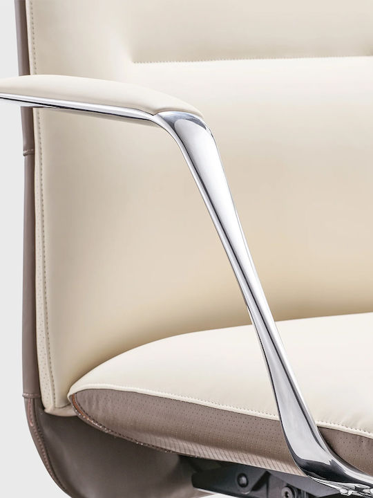Reclining Office Chair with Fixed Arms White Eureka Ergonomic