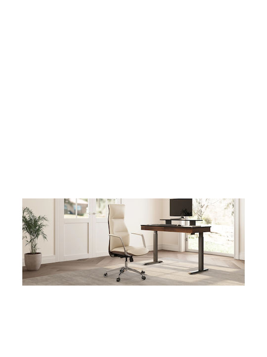 Reclining Office Chair with Fixed Arms White Eureka Ergonomic
