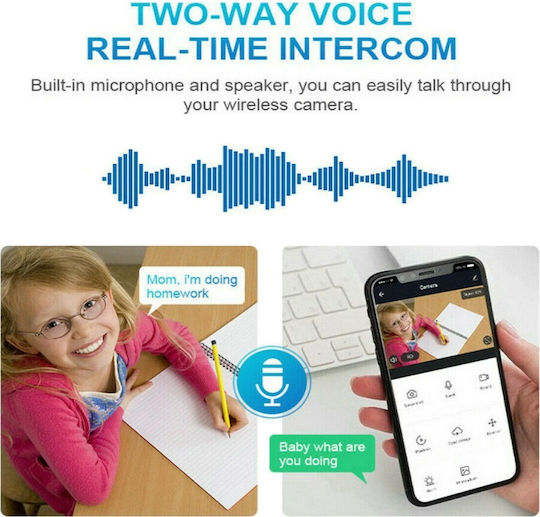 JT8177 IP Surveillance Camera Wi-Fi Full HD 1080p Waterproof with Two-Way Communication