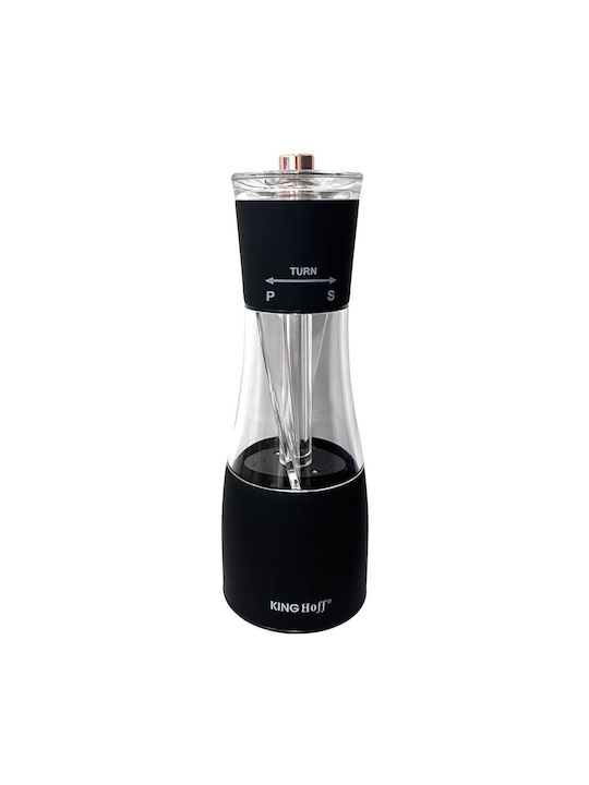 KING Hoff Manual Set Spice Mills 2 in 1 made of Plastic in Black Color 18.8cm 1pcs