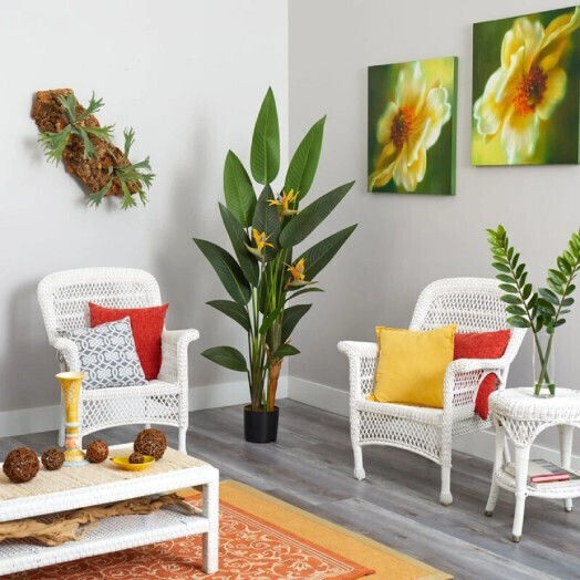 Изкуствено растение в саксия Райска птица Green 160см с LED Gardin