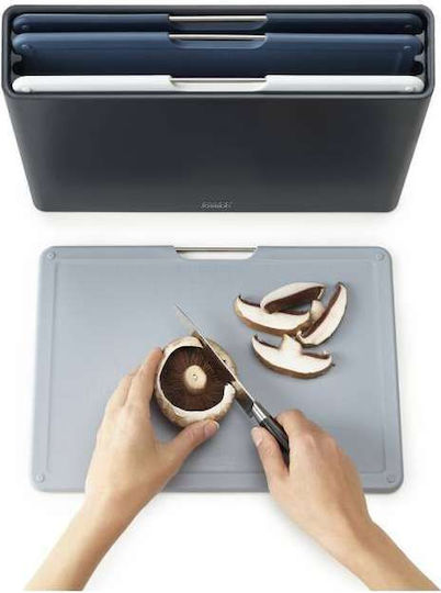 Joseph Joseph Rectangular Plastic Chopping Board Set Gray 35.7x26.2cm