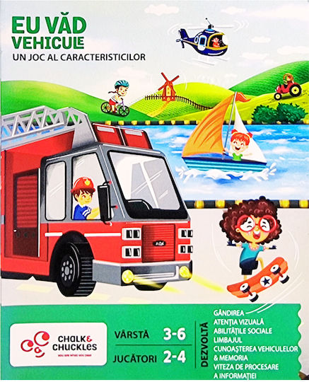 Joc de Societate I see - Vehicles pentru 2-4 Jucători 3+ Ani Chalk & Chuckles