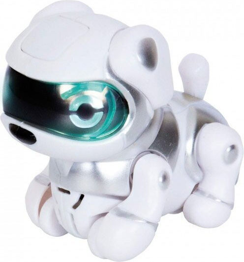 Silverlit Teksta Micro Pets Electronic Robotic Game for 3++ Years White/Silver Puppy