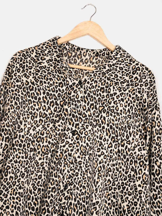 Bluza din saten cu imprimeu animalier Animal-4