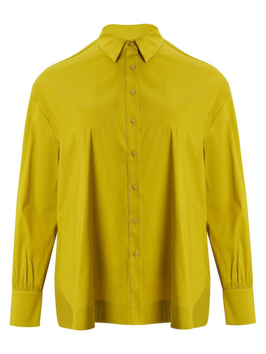 Mat Fashion Women's Long Sleeve Shirt Yellow