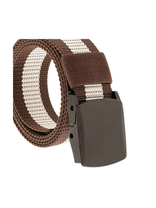 Senior Men's Artificial Leather Webbing Belt Wide Belt Brown