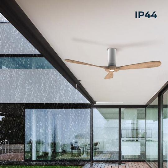 Cecotec EnergySilence Aero 5500 Aqua Connected Ceiling Fan 132.08cm Beige / White