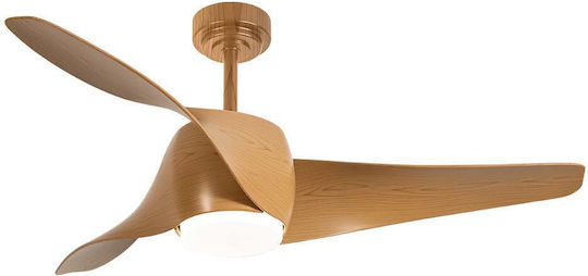 Fos me Ceiling Fan 132.08cm with Light and Remote Control