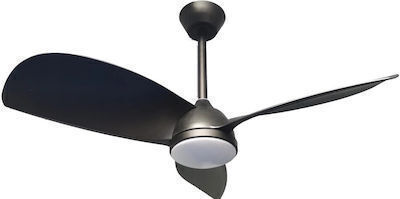 Lucas Ανεμιστήρας Οροφής 132cm με Φως Μαύρος