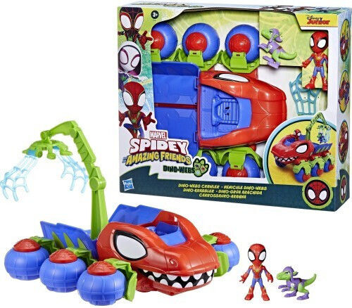 Hasbro Marvel Spidey And His Amazing Friends Dino Webs Crawler Vehicle for Ages 3 Plus