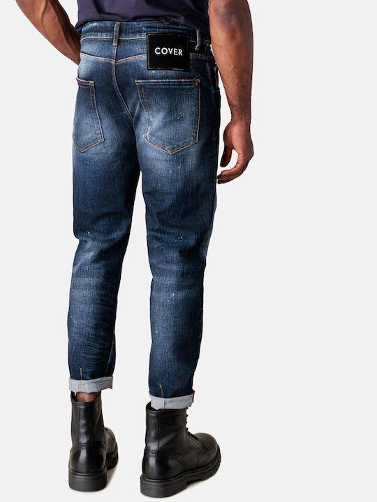 Cover Jeans Monaco Ανδρικό Παντελόνι Τζιν σε Loose Εφαρμογή Navy-blue