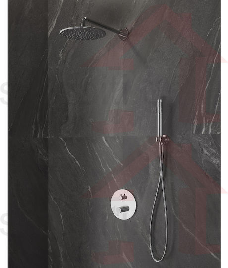 Karag Joan για Ντουζιέρα 2 Εξόδων Inox Ασημί