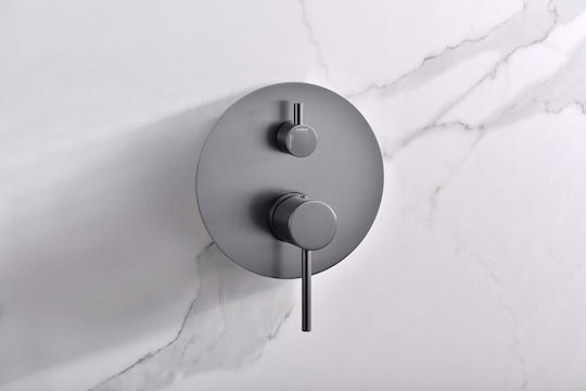 Imex Built-in Faucet Mixer for Shower 2 Exits Black