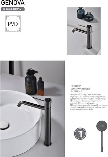 Imex Built-in Mixer, Hand Shower & Shower Head Set for Shower 2 Exits Black