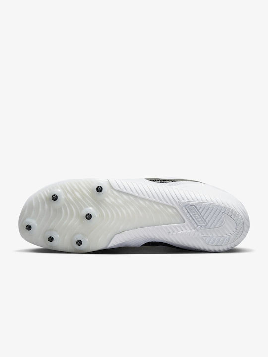 Nike Zoom Rival Ανδρικά Αθλητικά Παπούτσια Spikes White / Metallic Silver / Black